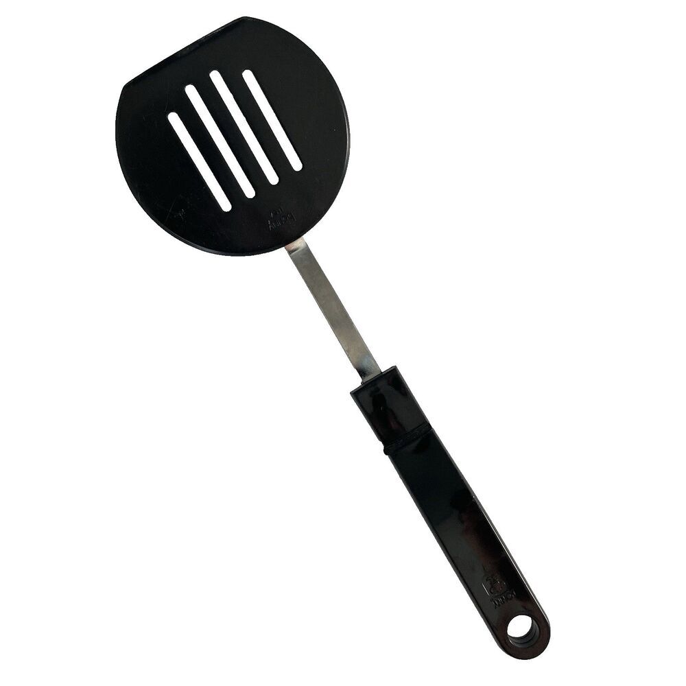 Bonny USA Vintage Plastic Nylon Wide Slotted Spatula Turner 12" Black Utensil